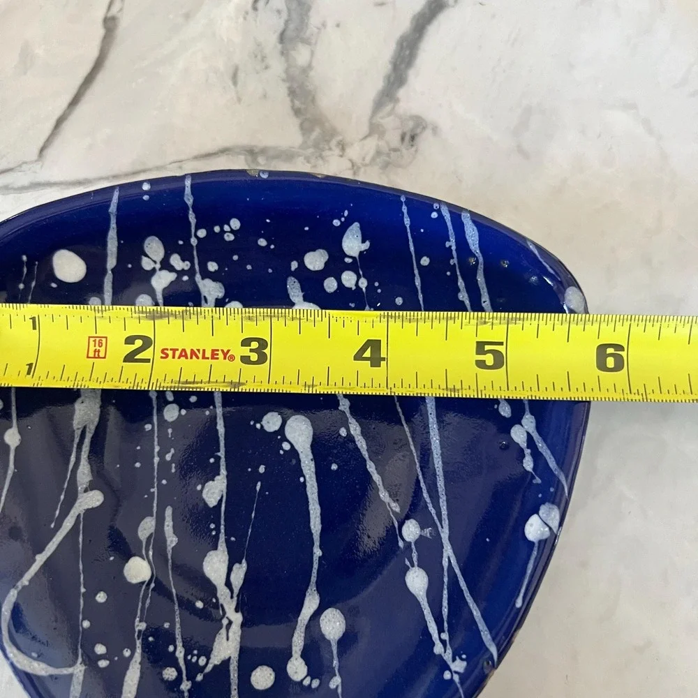 Blue and white Splatter Trinket Dish‎
